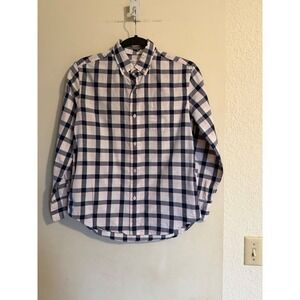 Crewcuts Everyday Plaid Button Down Shirt Kids Size‎ 12 Long Sleeve Cotton